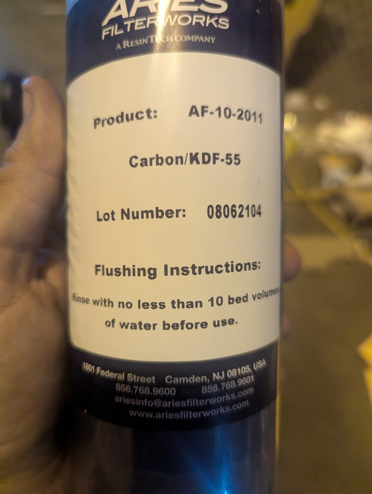 Aries AF-10-2011 25 Micron Standard 10 x 2.5 KDF55 Carbon Water FIlter-2ct