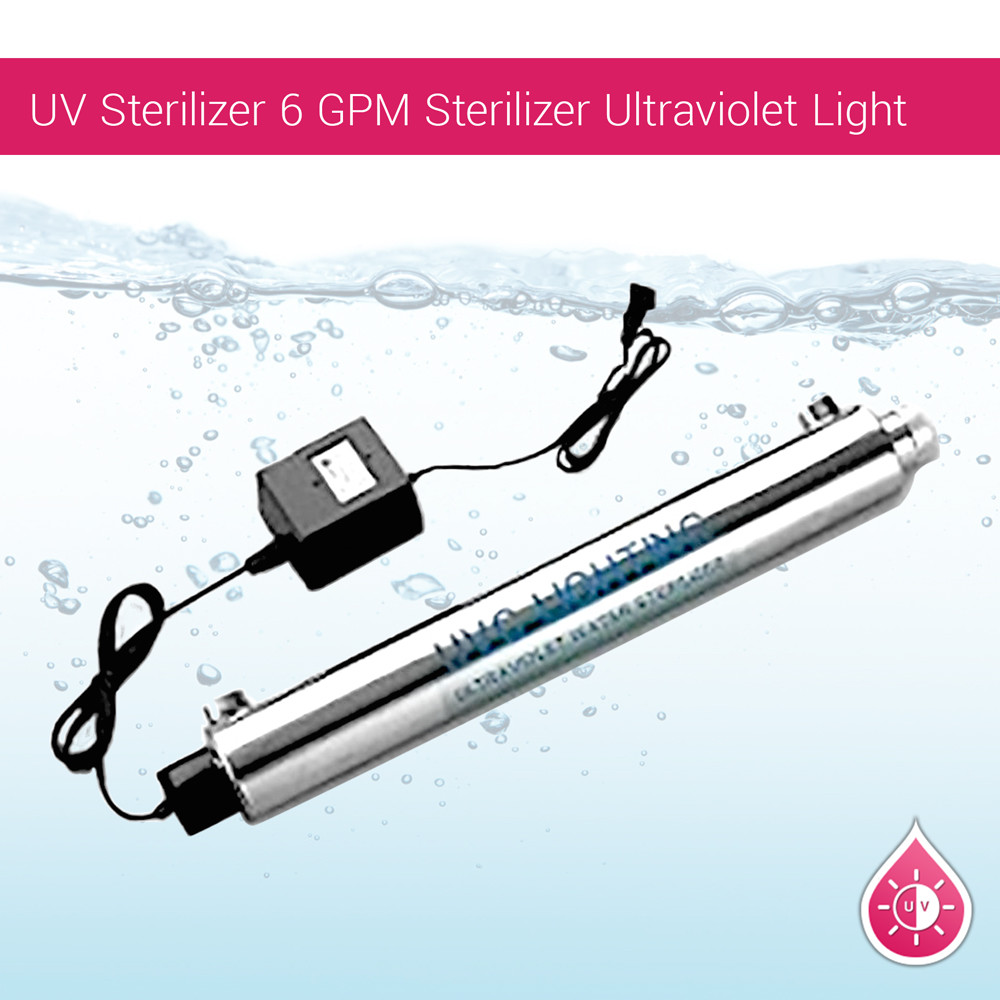 Sterilizer 6 GPM Home Whole House Water Filter Sterilizer Ultraviolet Light