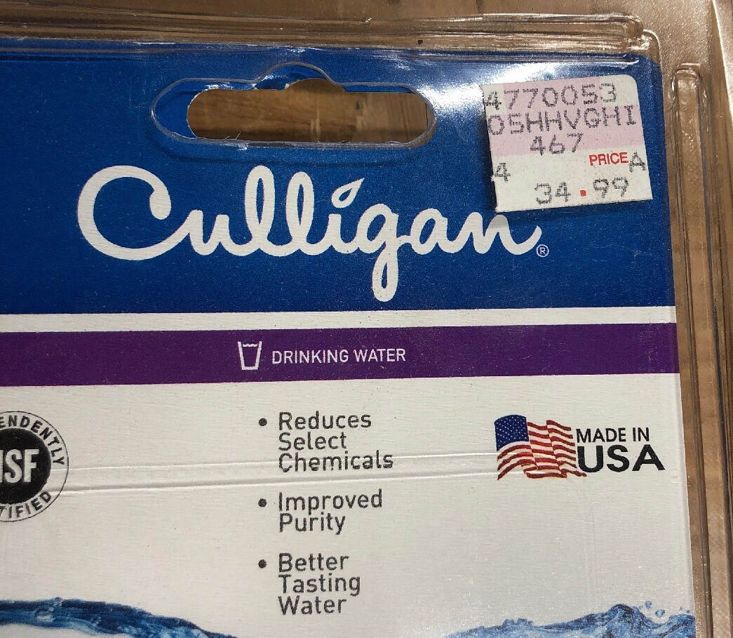 New Culligan Drinking Water Refrigerator Replacement Filter GE MSWF 4770053.