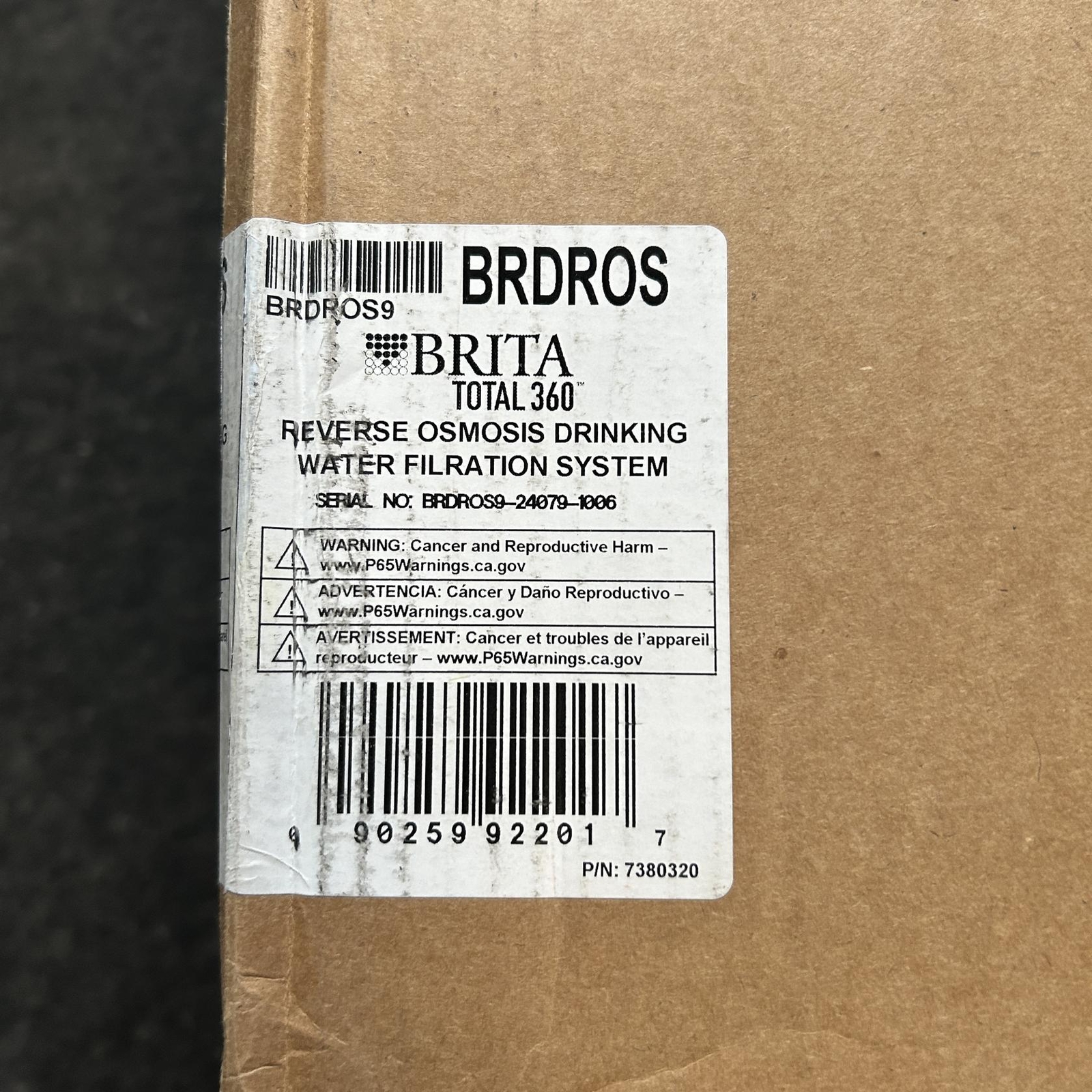 Brita Total360 Undersink Reverse Osmosis Water Filtration System, BRDROS