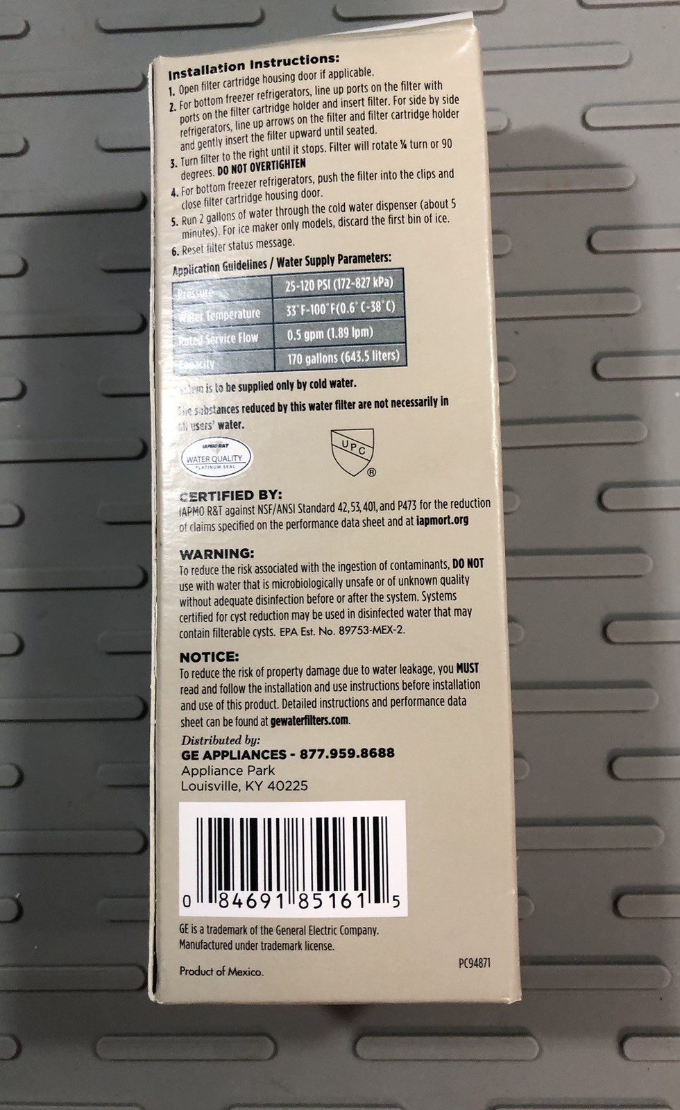 Genuine GE XWFE Refrigerator Filter, New, Sealed, W/ CHIP