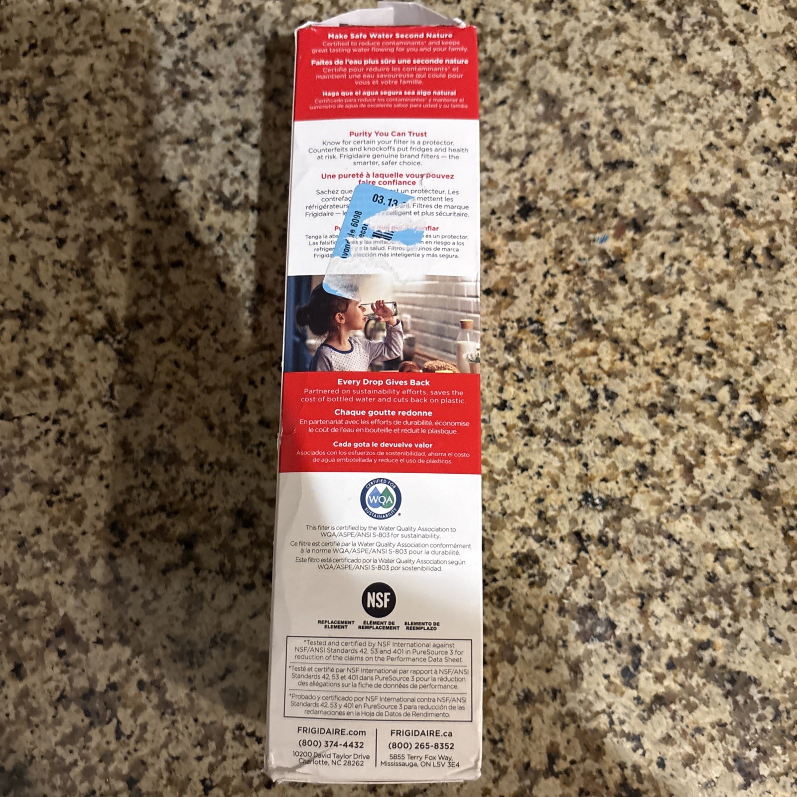 Frigidaire WF3CB Puresource3 Refrigerator Water Filter, White, 1 Count