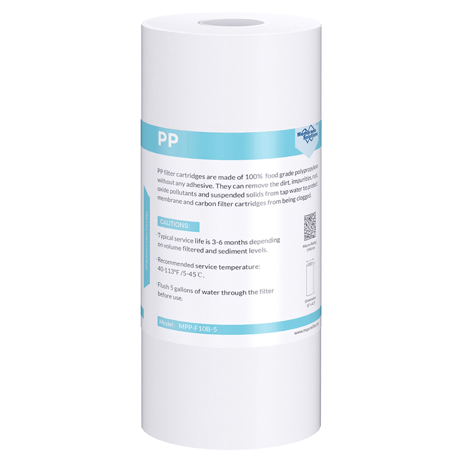 12Pack 5 Micron 10″x4.5″ Big Blue Sediment Whole House Water Filter Replacement
