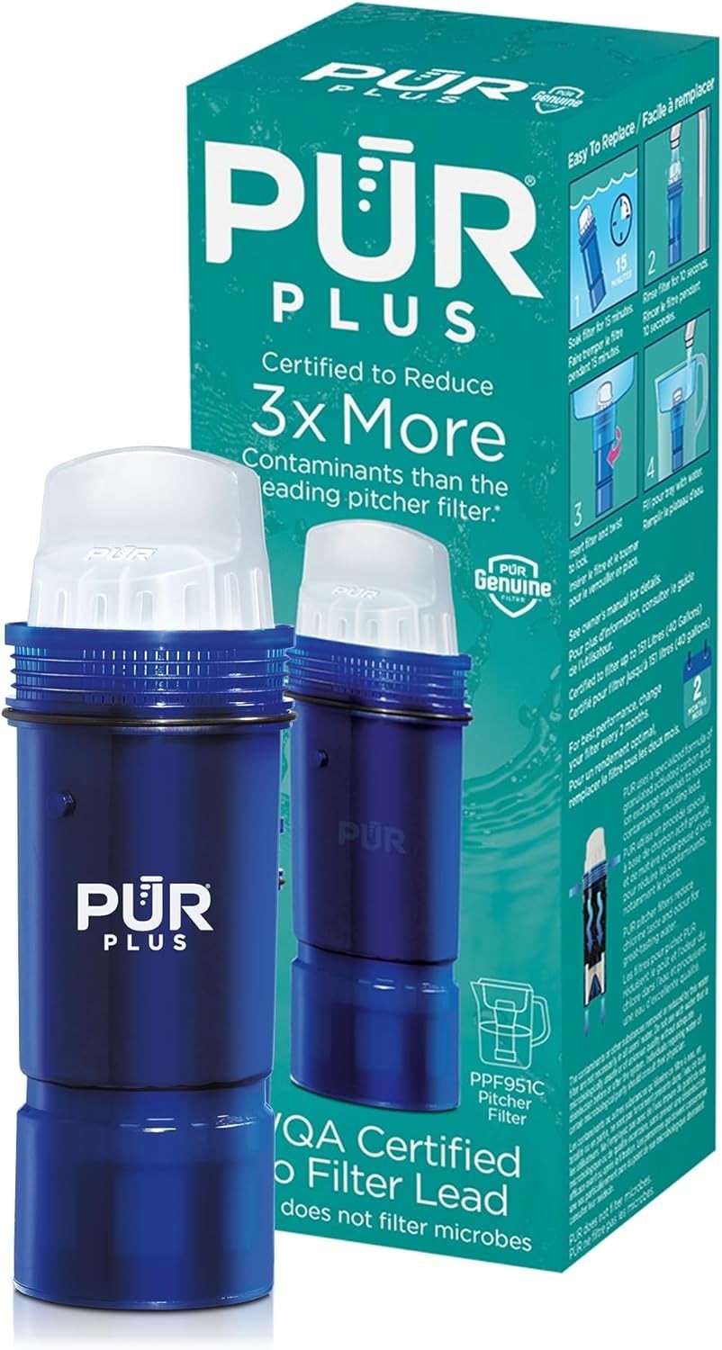 PUR Plus Lead Reducing Water Pitcher and Dispenser 1 or 3 Count (Pk of 1 or 3)