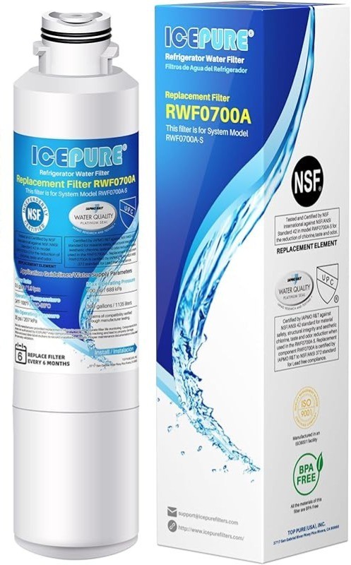 Ice Pure Refrigerator Water Filter RWF0700A Samsung Kenmore multiple models