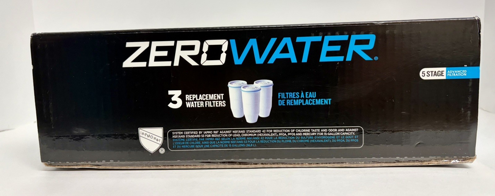 ZeroWater ZR-003 5-Stage Replacement Water Filters 3-Pack for Pitchers White
