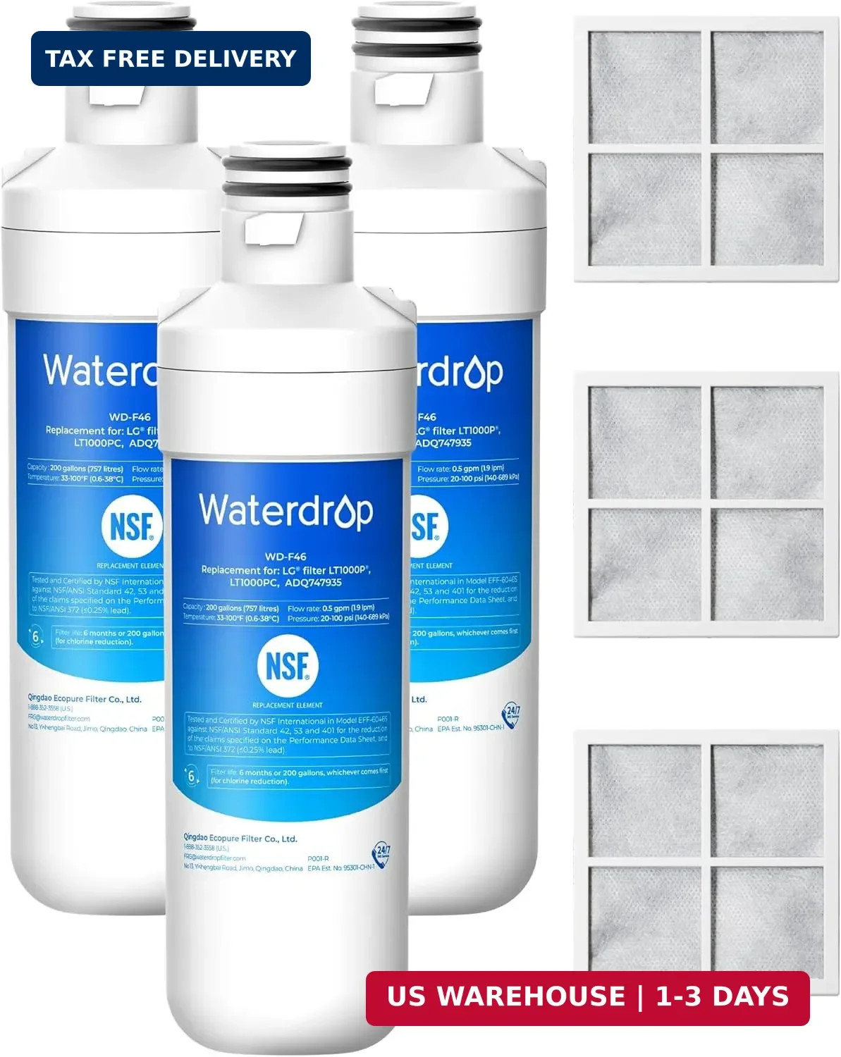Waterdrop ADQ747935 LT1000PC Replacement for LG® LT1000P®/PC/PCS ThinQ® Refriger