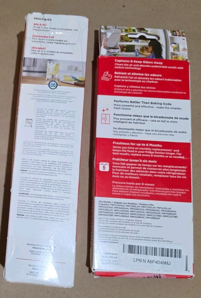 Genuine Frigidaire Water & Air Filter Combo Pack FPPWFU01 PurePour PWF-1 & RAF-2