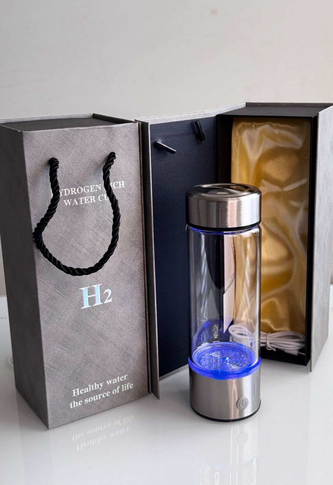 Hydrogen Water Bottle 2024 Upgrated Hydrogen Water Generator Portable Recharg…