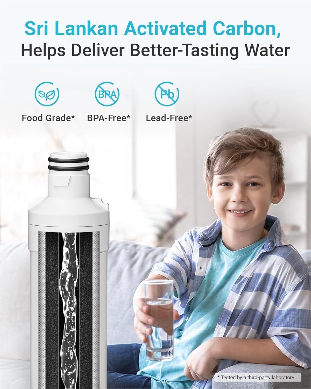 AQUA CREST ADQ747935 Refrigerator Water Filter, Replacement for LG® LT1000P®(4)