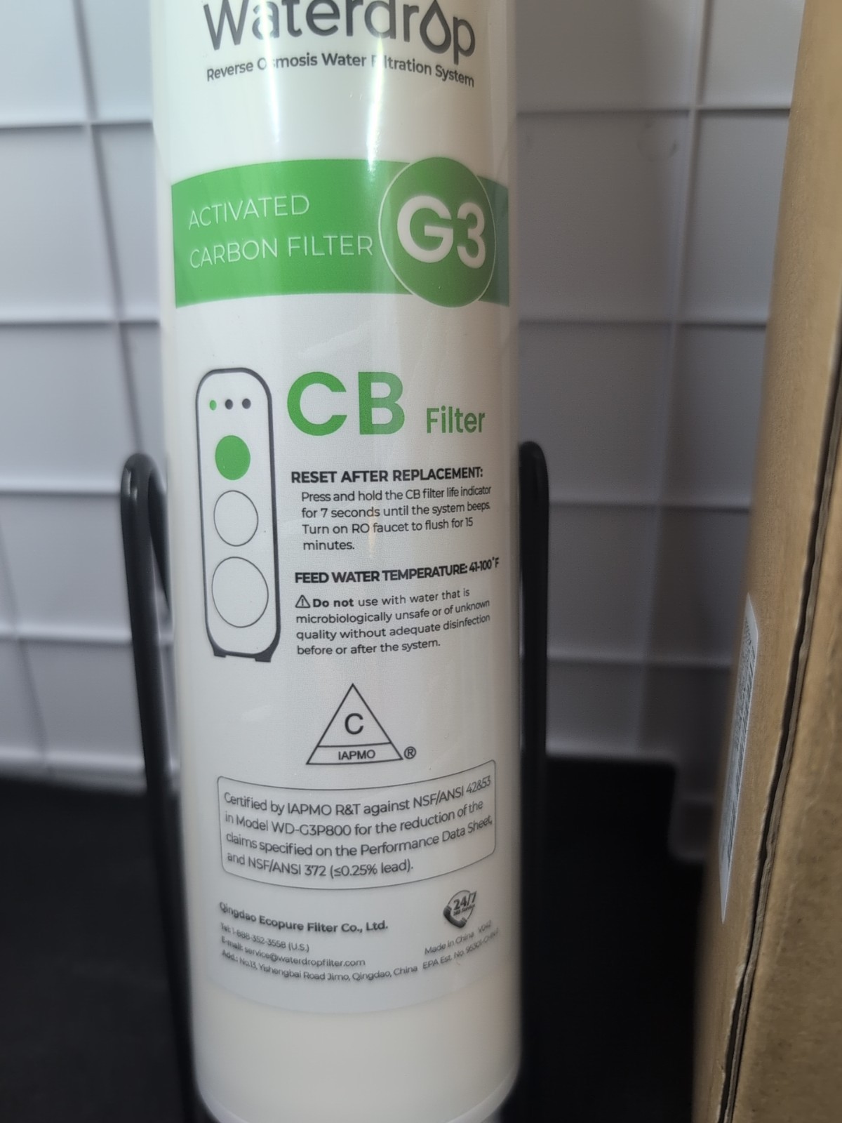 Replacement Waterdrop Filter WD-G3-CB White Brand New