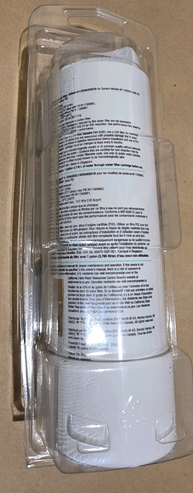 Everydrop by Whirlpool EDRARXD1 Refrigerator Ice Water Filter A Genuine OEM