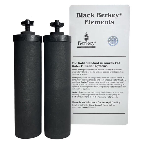 Berkey Authentic Black BB9-2 Water Replacement Filters-For Berkey Water System