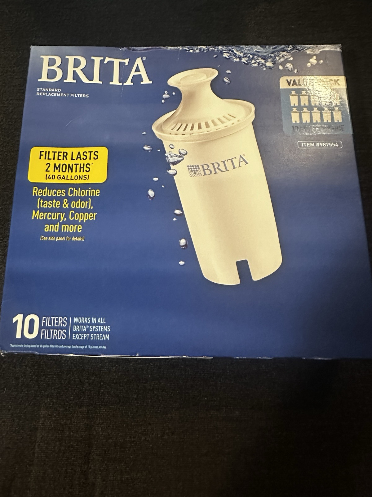 Brita 987554 Standard Replacement Filters 10 pack Missing 3 Total 7