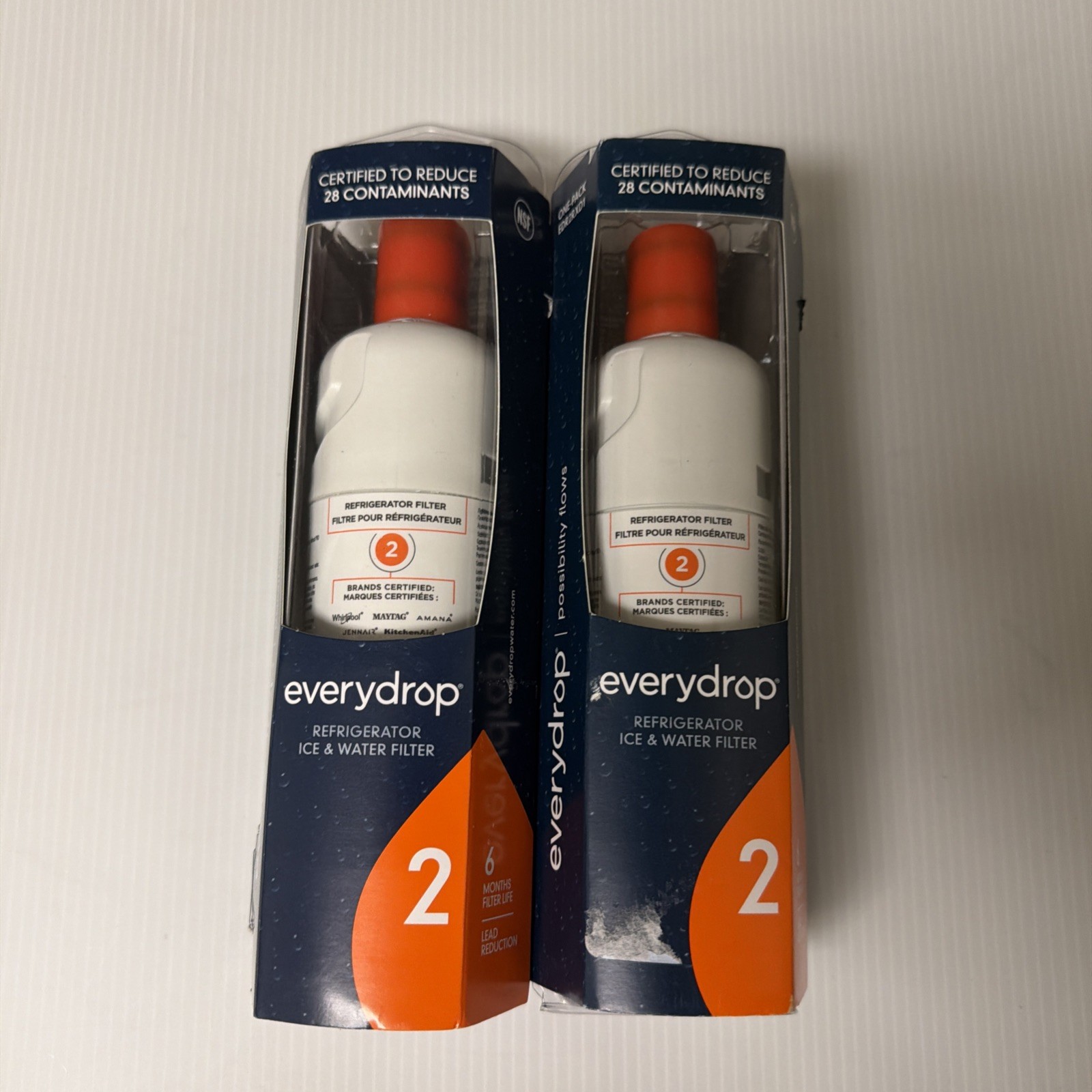 EveryDrop 2 Ice And Water Refrigerator Water Filter ΕDR2RXD1 Lot Of 2 Sealed