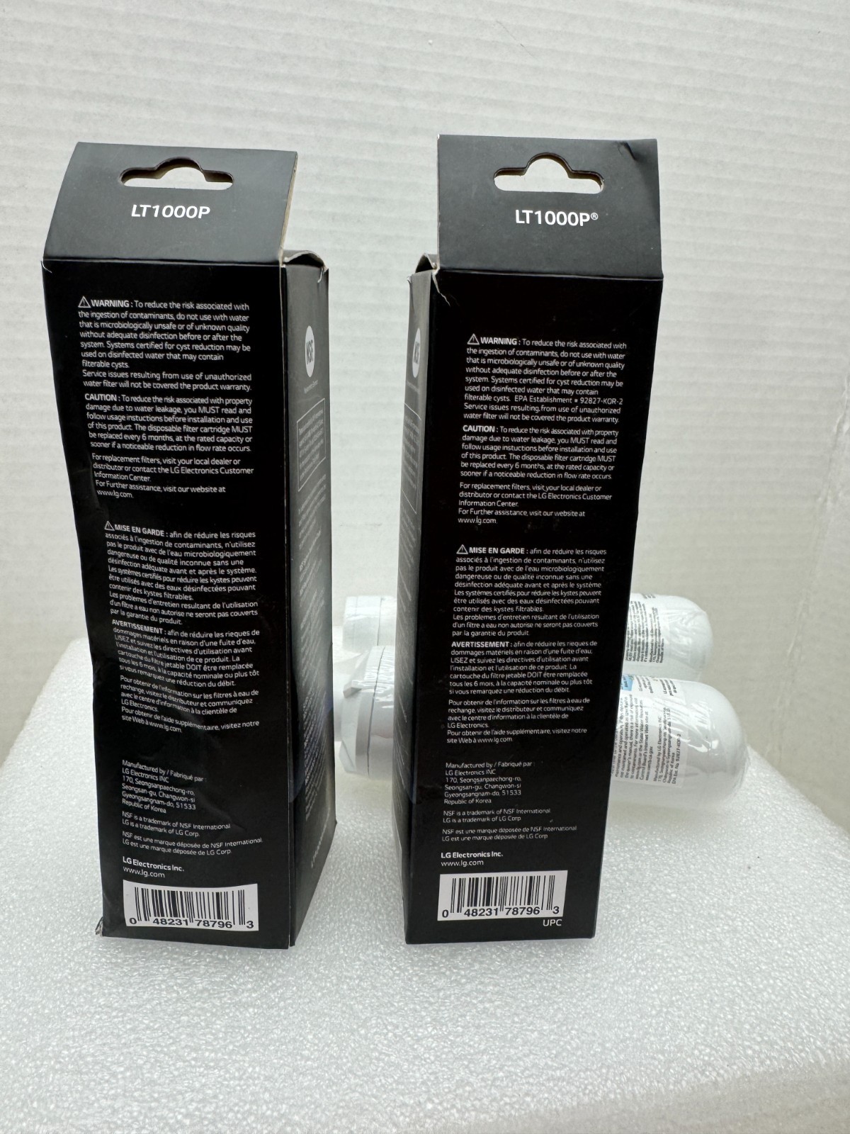 2Pk LG LT1000P/PC/PCS 6mo Refrigerator Water Filter Replacement Cartridge OEM