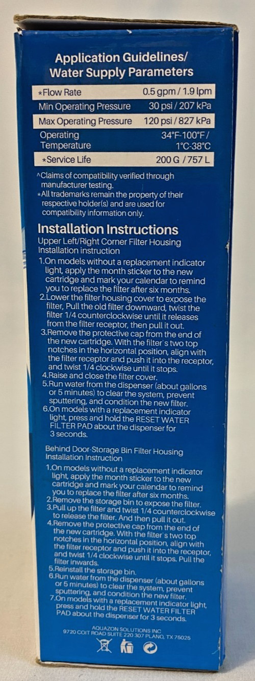 PUREPLUS RWF4700AC Refrigerator Water Filter Replacement for LG Kenmore