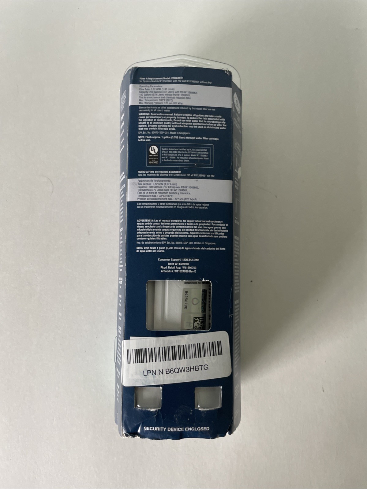 Everydrop by Whirlpool EDRARXD1 Refrigerator Ice Water Filter A Genuine OEM