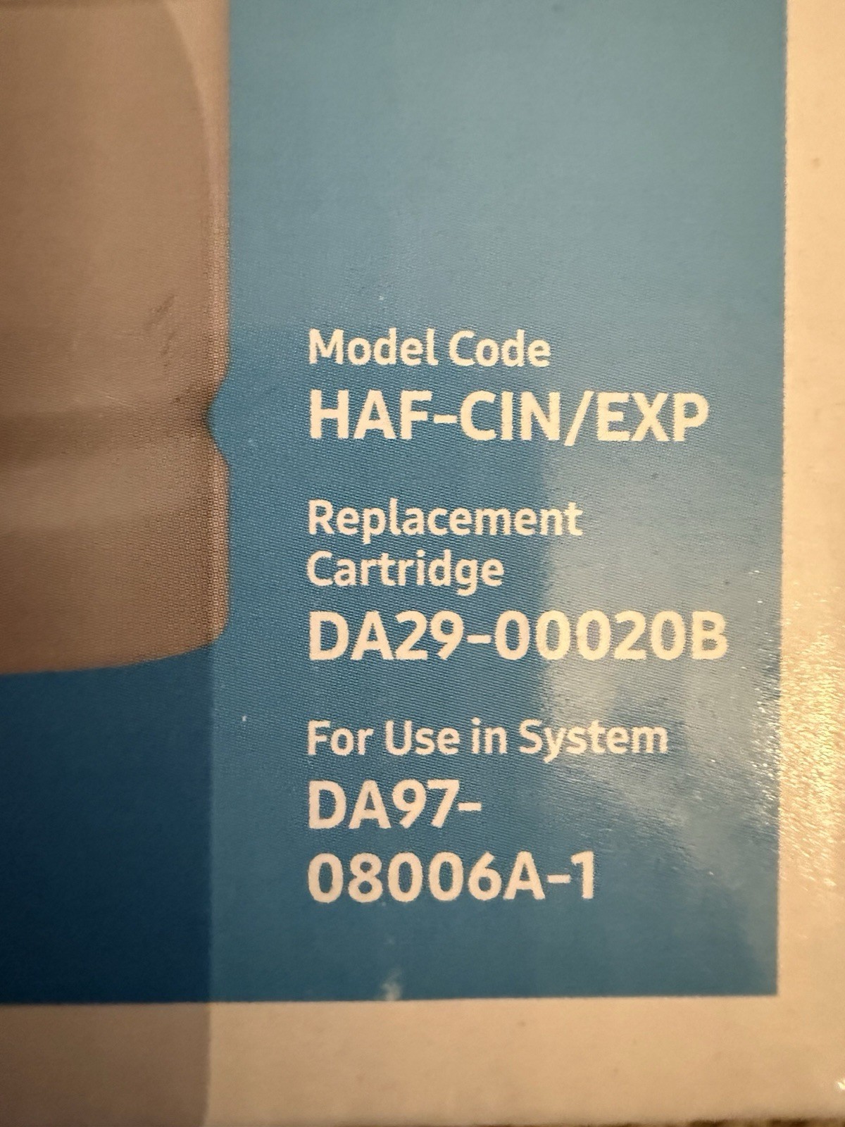 New Genuine Samsung DA29-00020B HAF-CIN/EXP fridge water filter