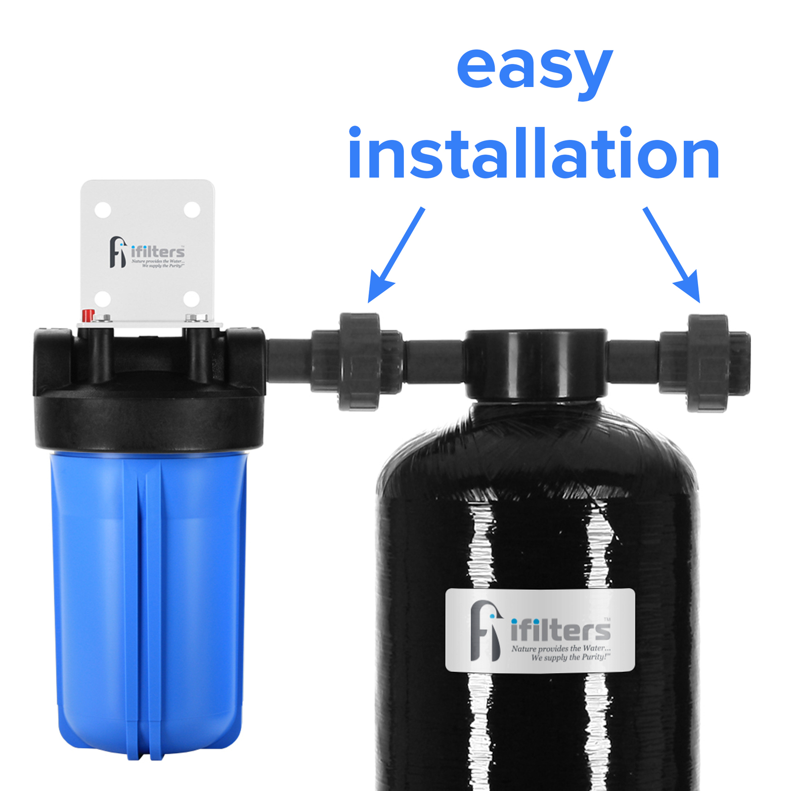 Whole House Water Filtration System 1,000,000 gal capacity w/Pre-filter, GAC/KDF