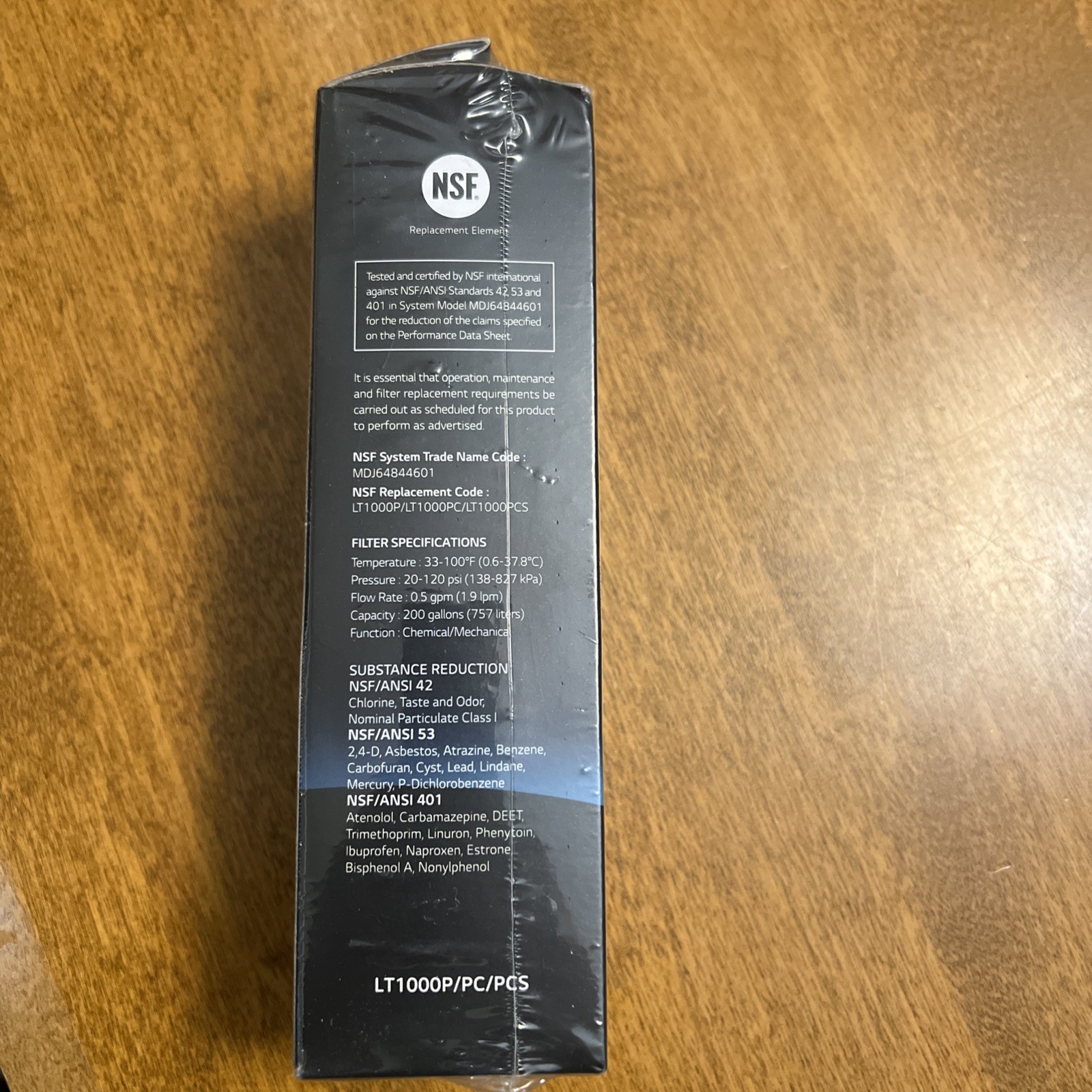 Genuine LG Refrigerator Water Filter Cartridge LT1000P NEW