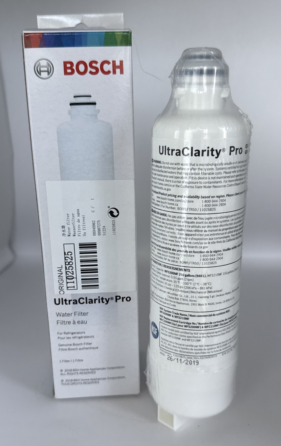 Bosch Twist-In Fridge UltraClarity Pro Water Filter NEW & SEALED $50 Retail