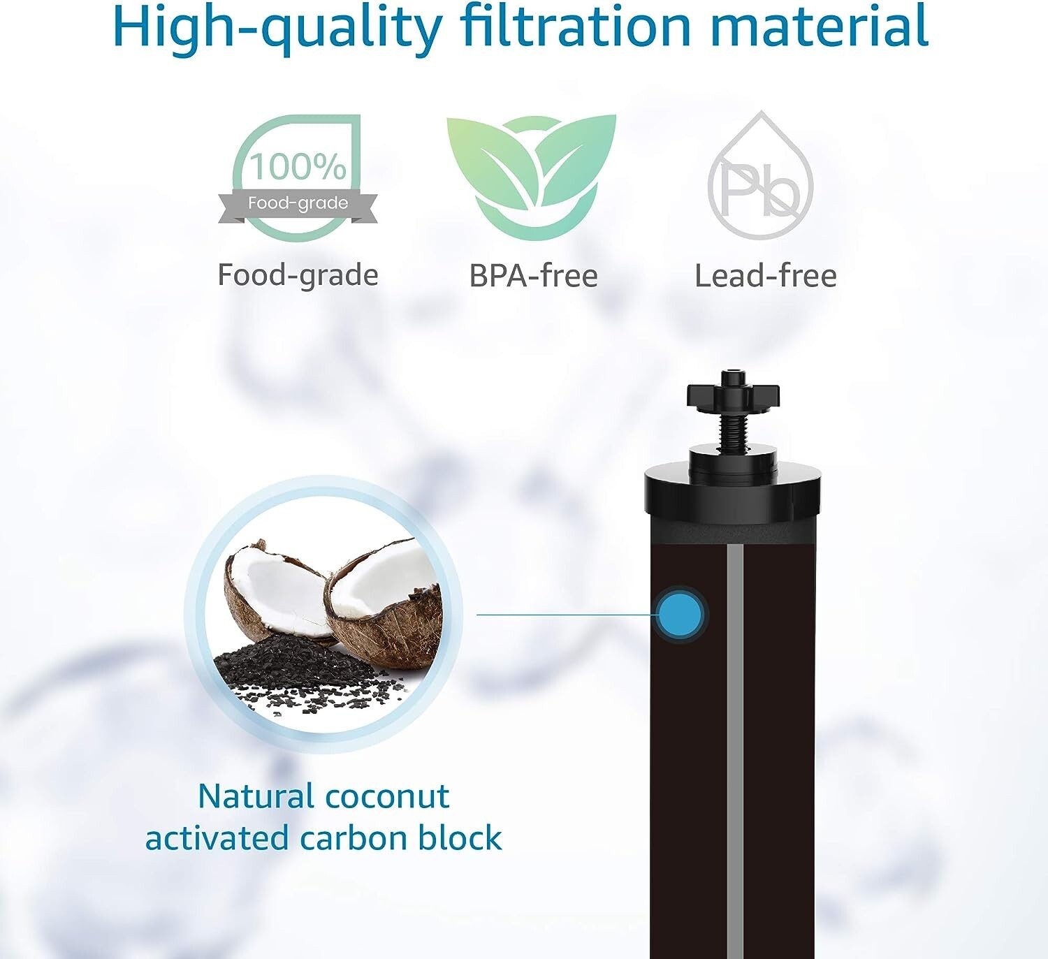 Replacement for Black Berkey® BB9-2 Filters Purification Elements, by AQUA CREST
