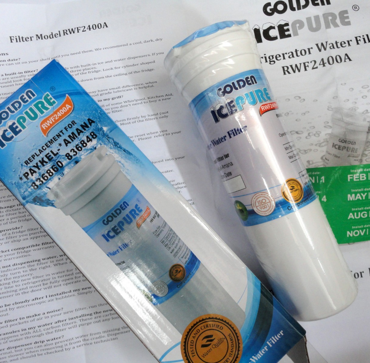 fridge water filter replace Fisher Paykel, Clean n Clear, 67003662 836848 836860