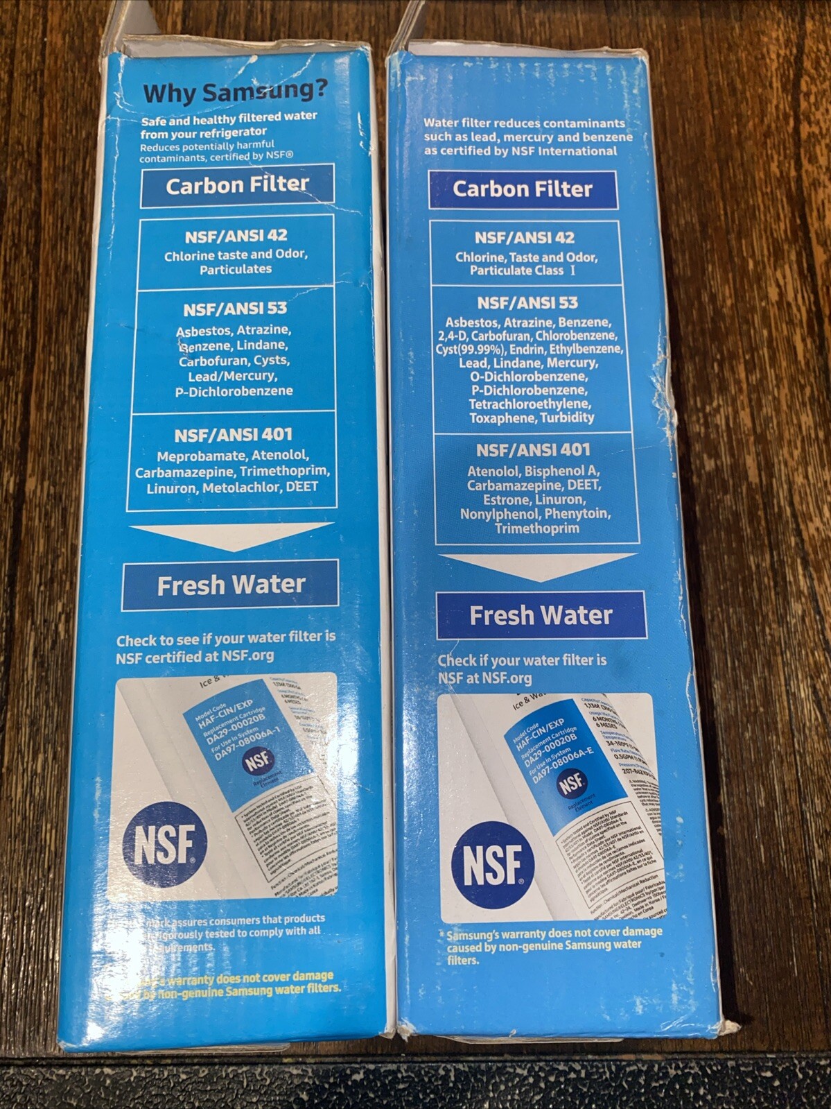2 PACK Genuine Samsung DA29-00020B HAF-CIN/EXP Refrigerator Water Filter New