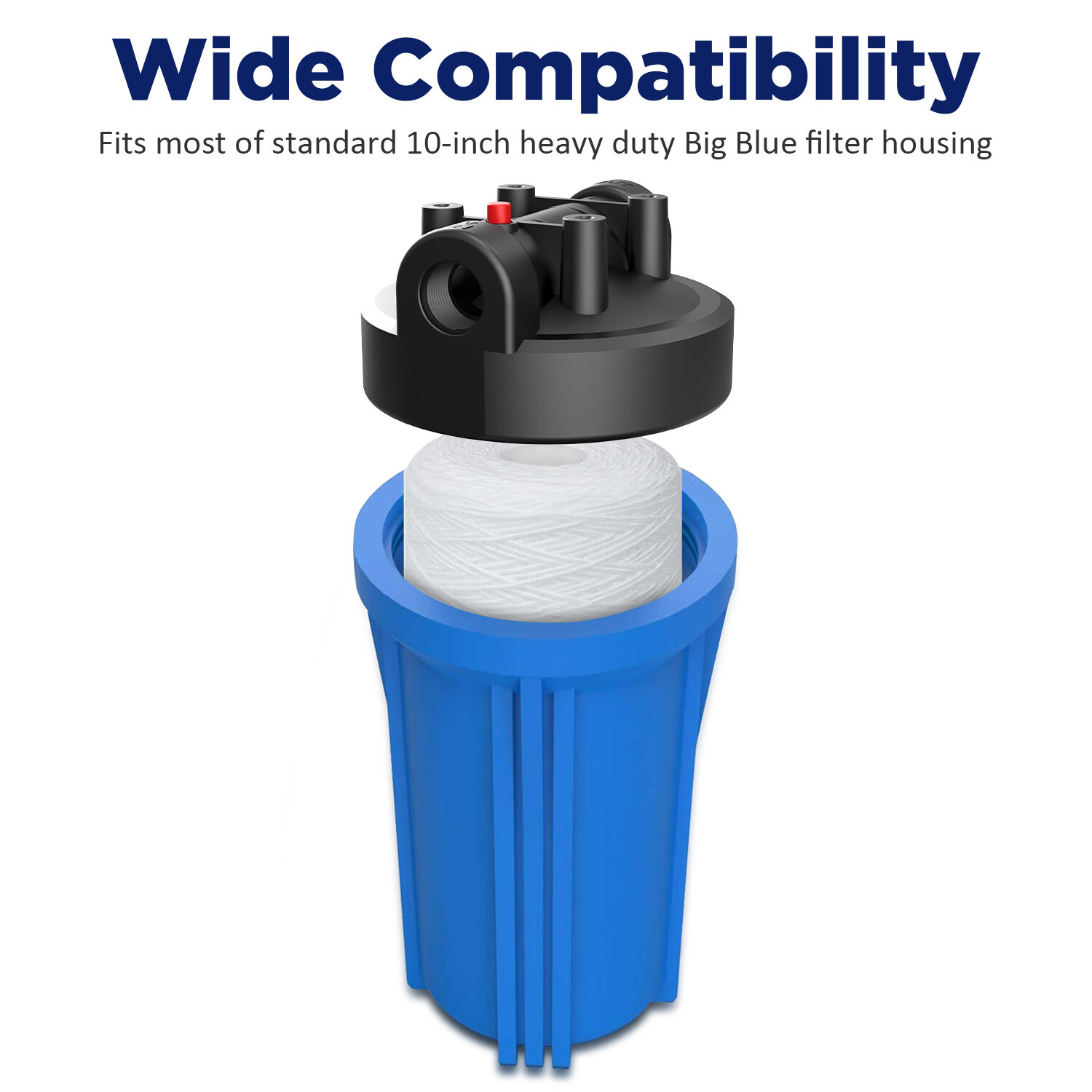 10 Pack 1/5/10 Micron 10″ x 4.5″ Whole House String Wound Sediment Water Filter