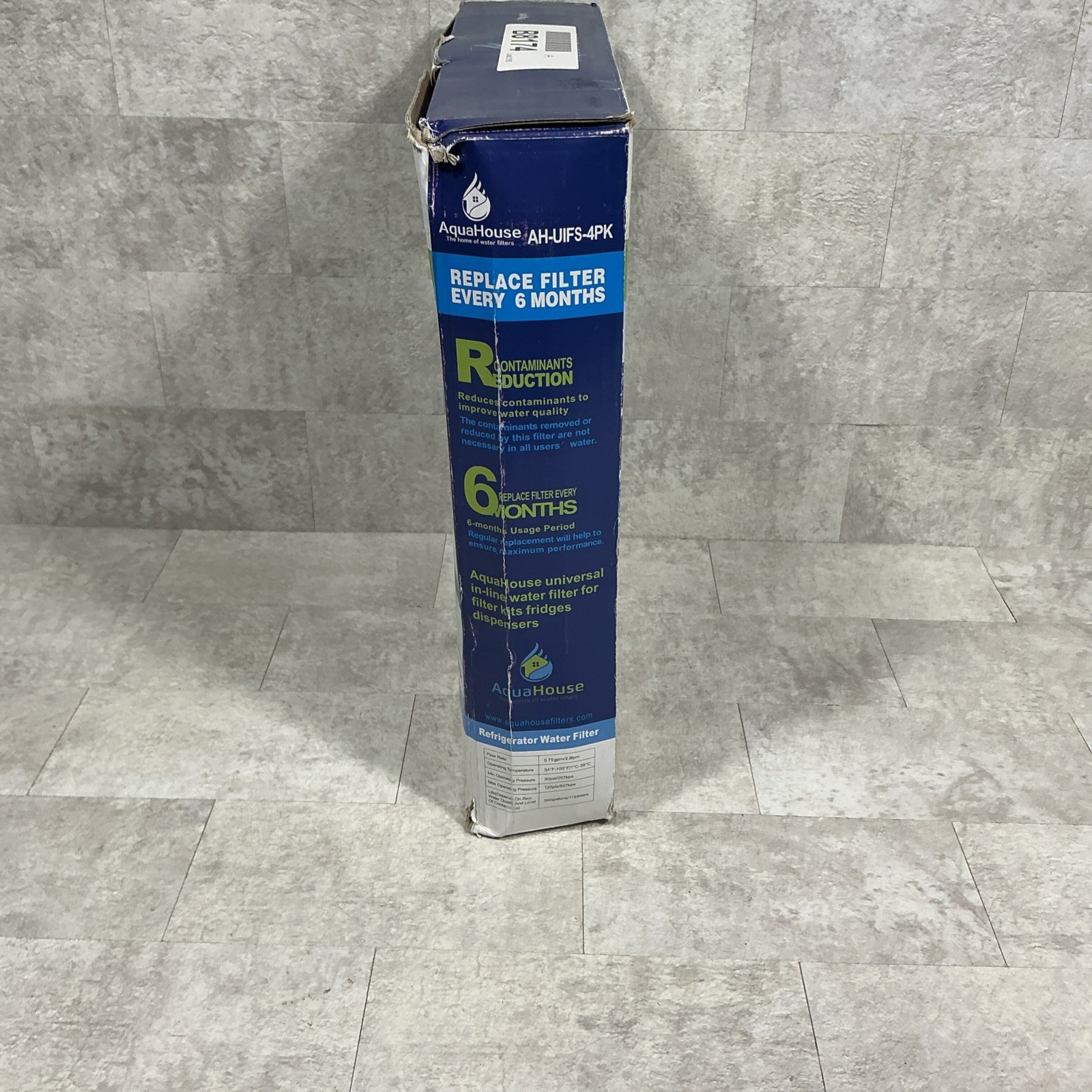 Aqua House Refrigerator Water Filter AH-UIFS-4PK New In Plastic