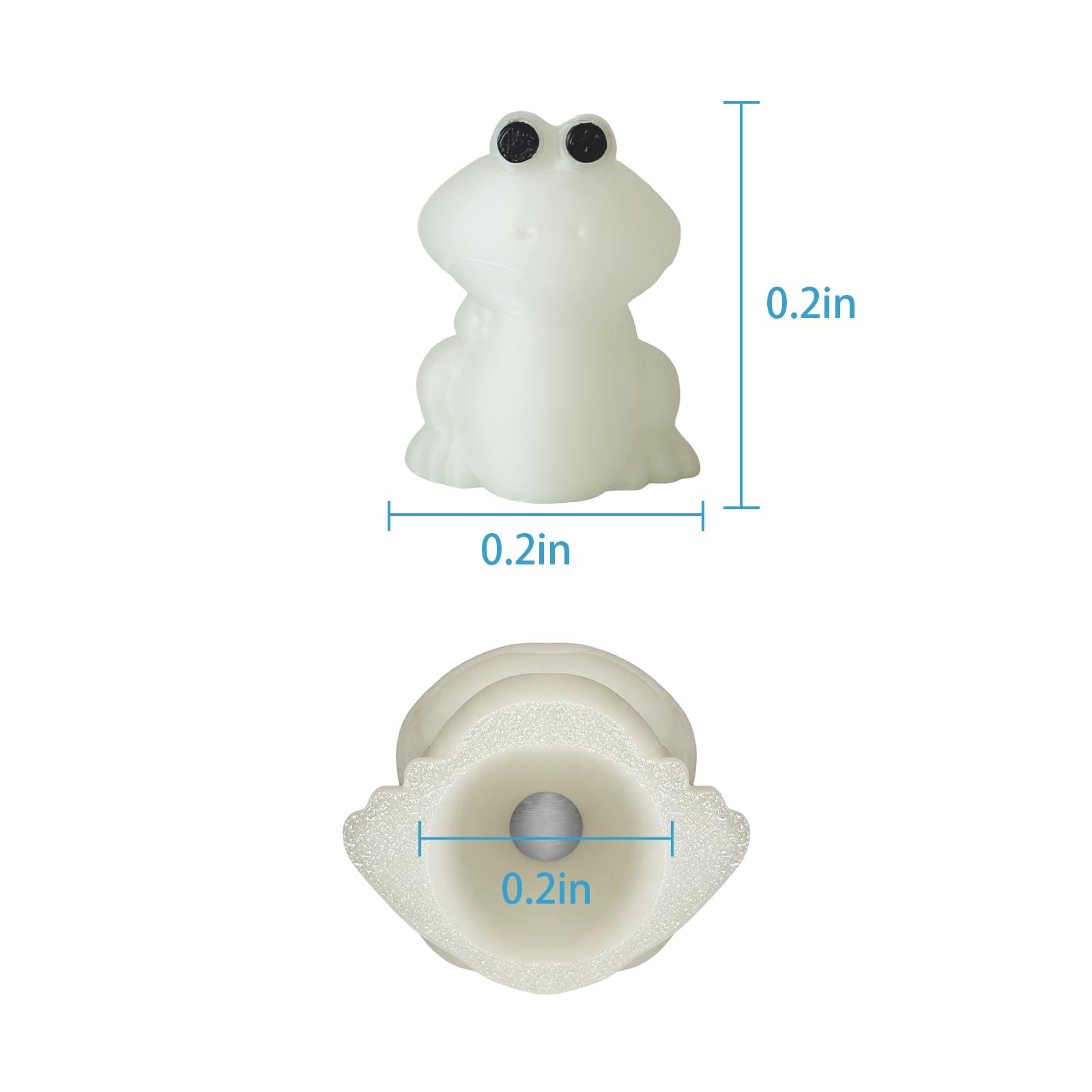Frog Toilet Bolt Covers Decorative Glow in The Dark 2PCs Toilet Screw Caps Lu…
