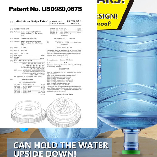 Striludo 3 Packs 5 Gallon Water Jug Cap,Reusable 5 Gal Caps for blue