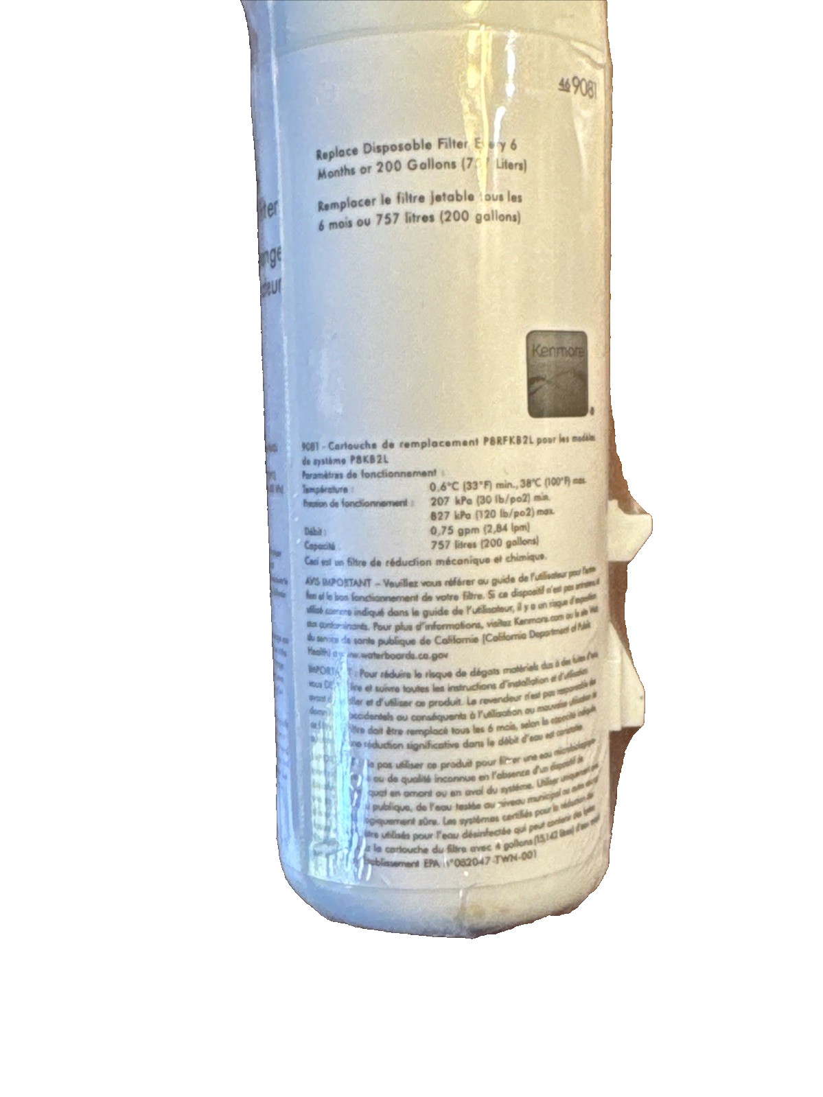 Kenmore 46-9081 Refrigerator Water Filter New Replacement Cartridge