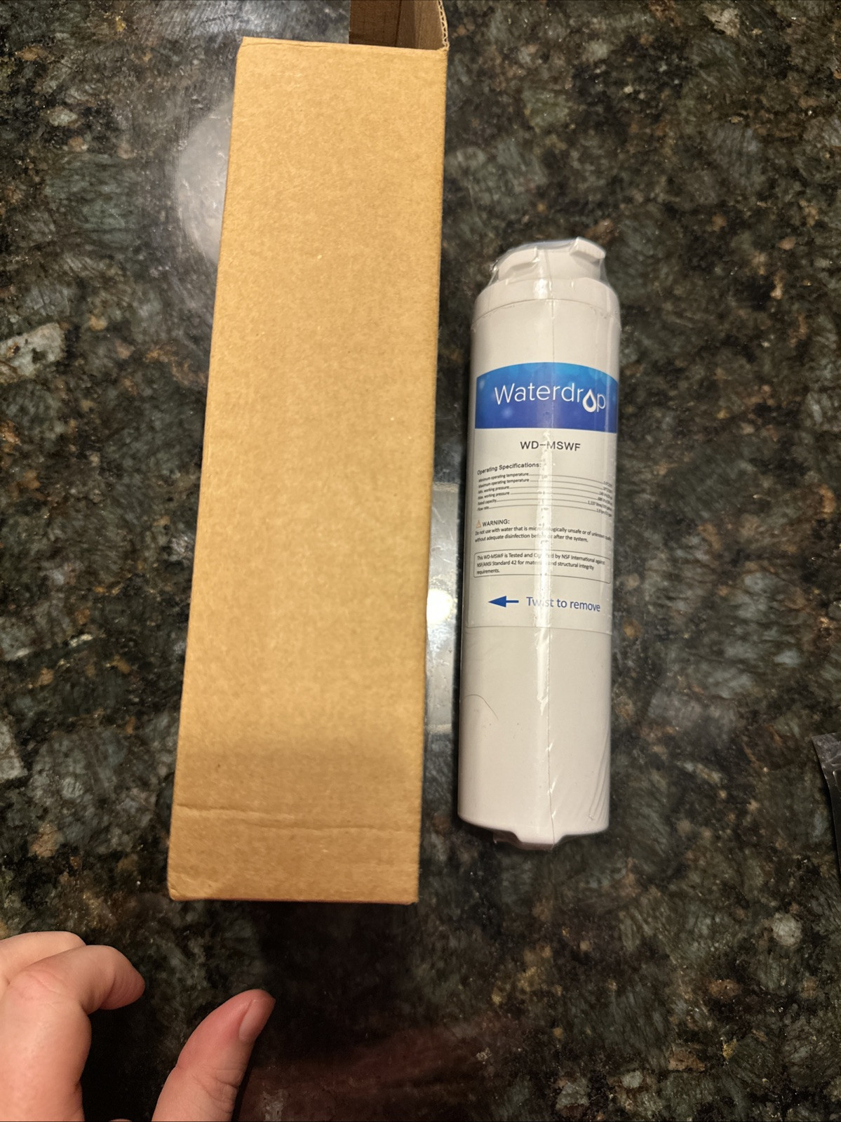 NEW Sealed WATERDROP REPLACEMENT WATER FILTER WD-MSWF GE Refrigerator