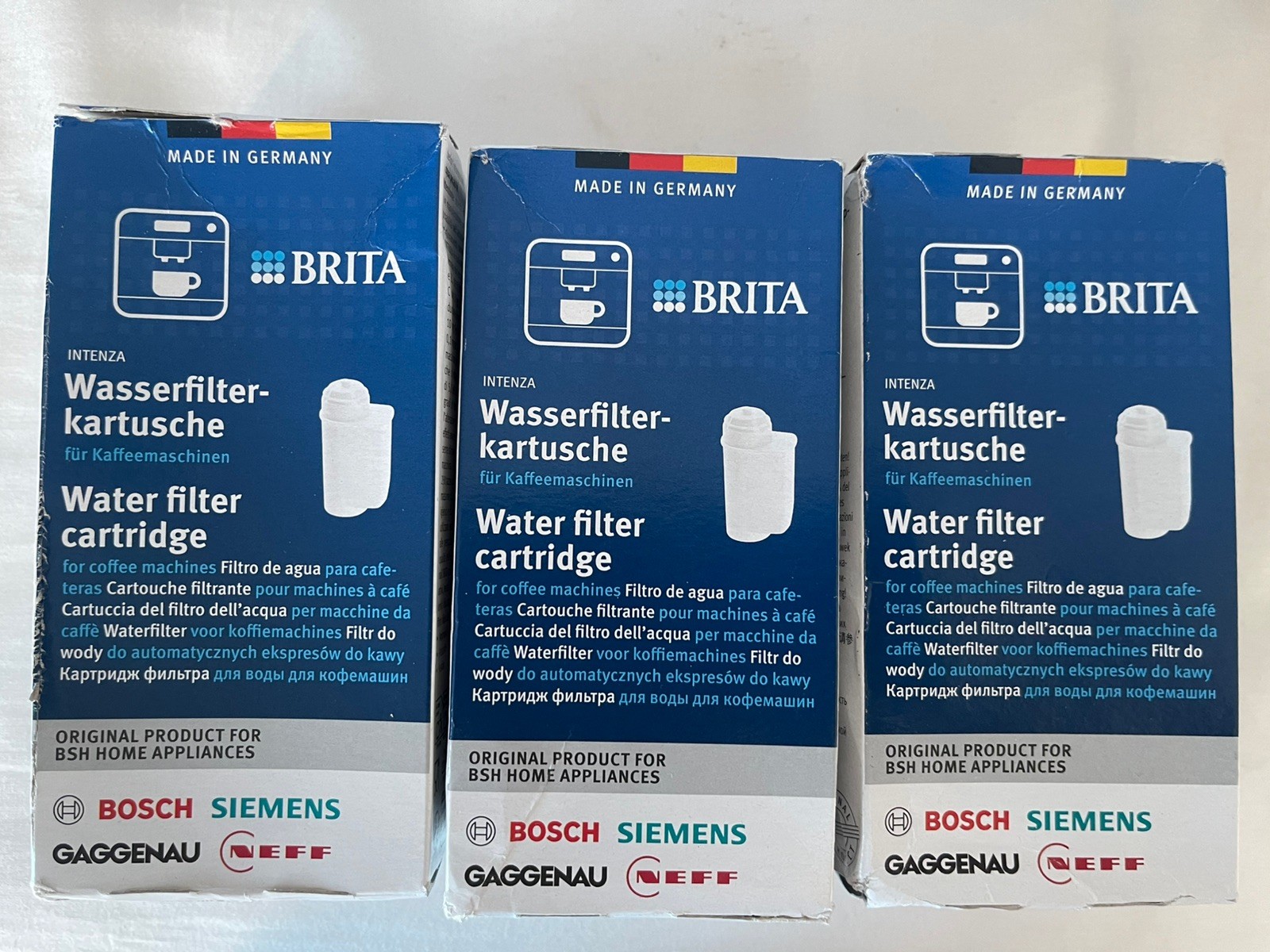 3x Brita Intenza water filter Siemens Bosch Neff Gaggenau Genuine