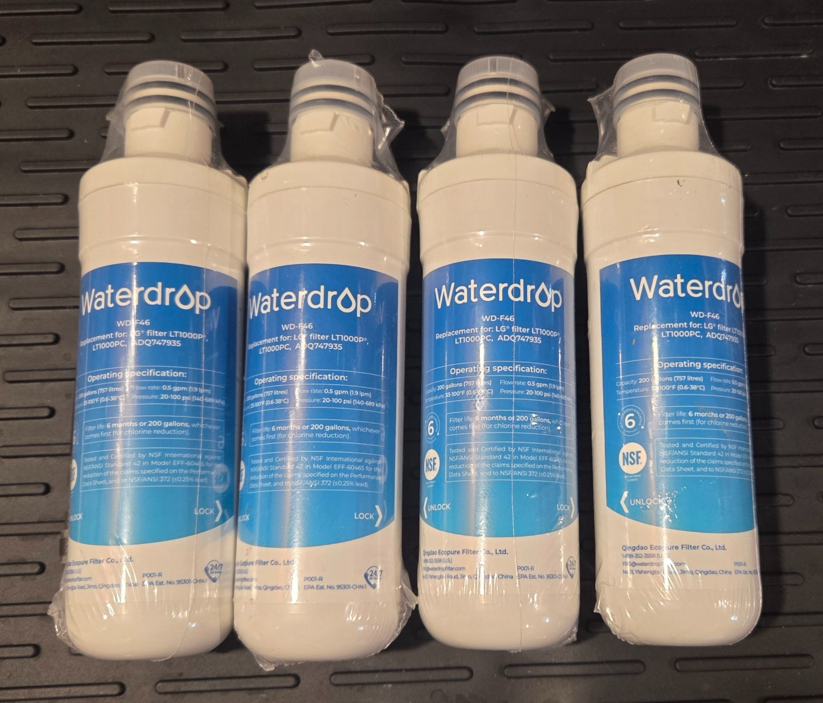 LOT of 4 WATERDROP FILTERS WD-F46
