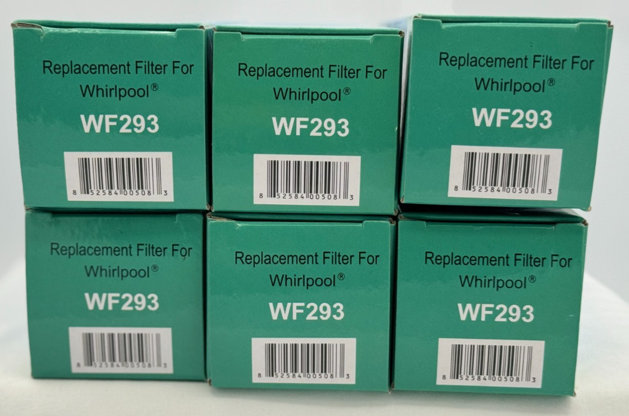 (6) Aqua Fresh WF293 Replacement Filters for Whirlpool – NEW In Box