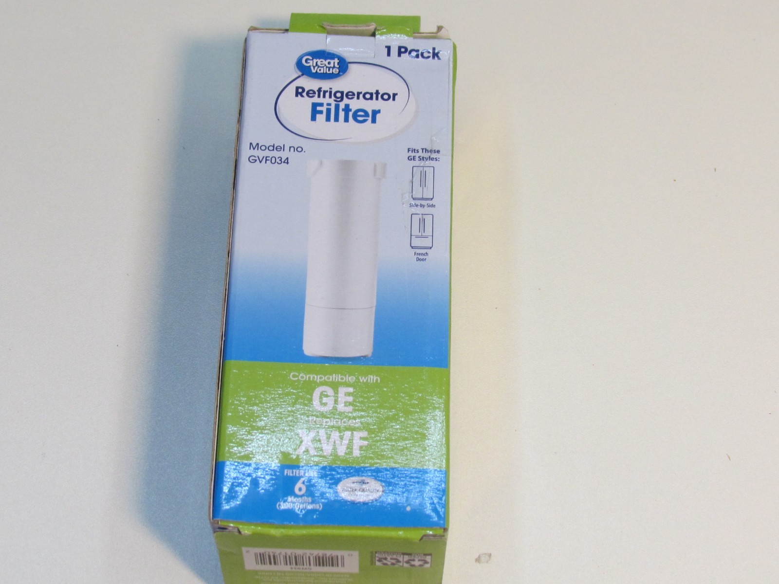 Great Value Refrigerator Filter Model GVF034 fits GE Side By Side Or French Door