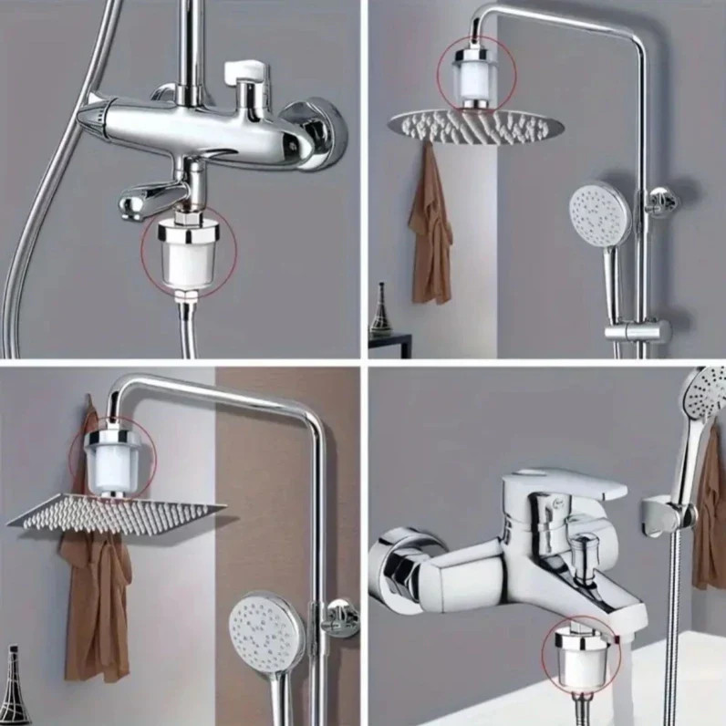 Household Water Purifier ABS Shower Pre-Filter for Chlorine Removal Bathroom Wat