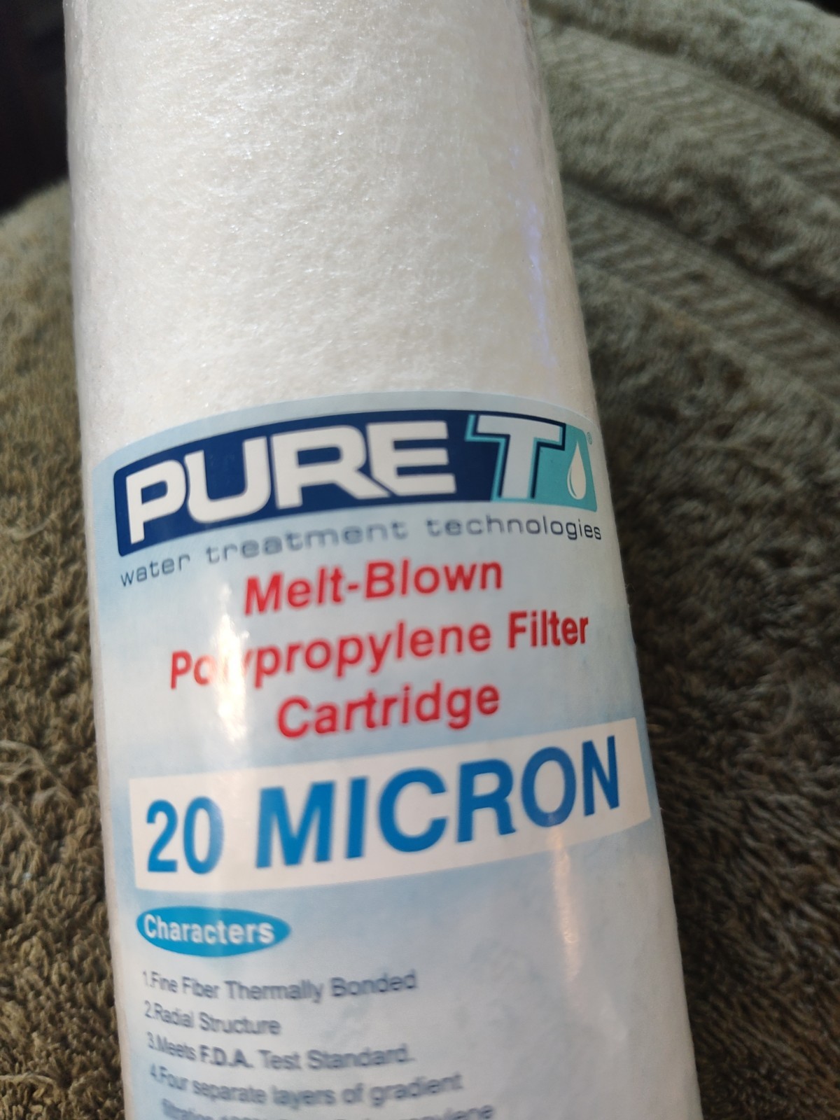 10″x2.5″ Pure T melt-blown Polypropylene Water Filter 20 Micron