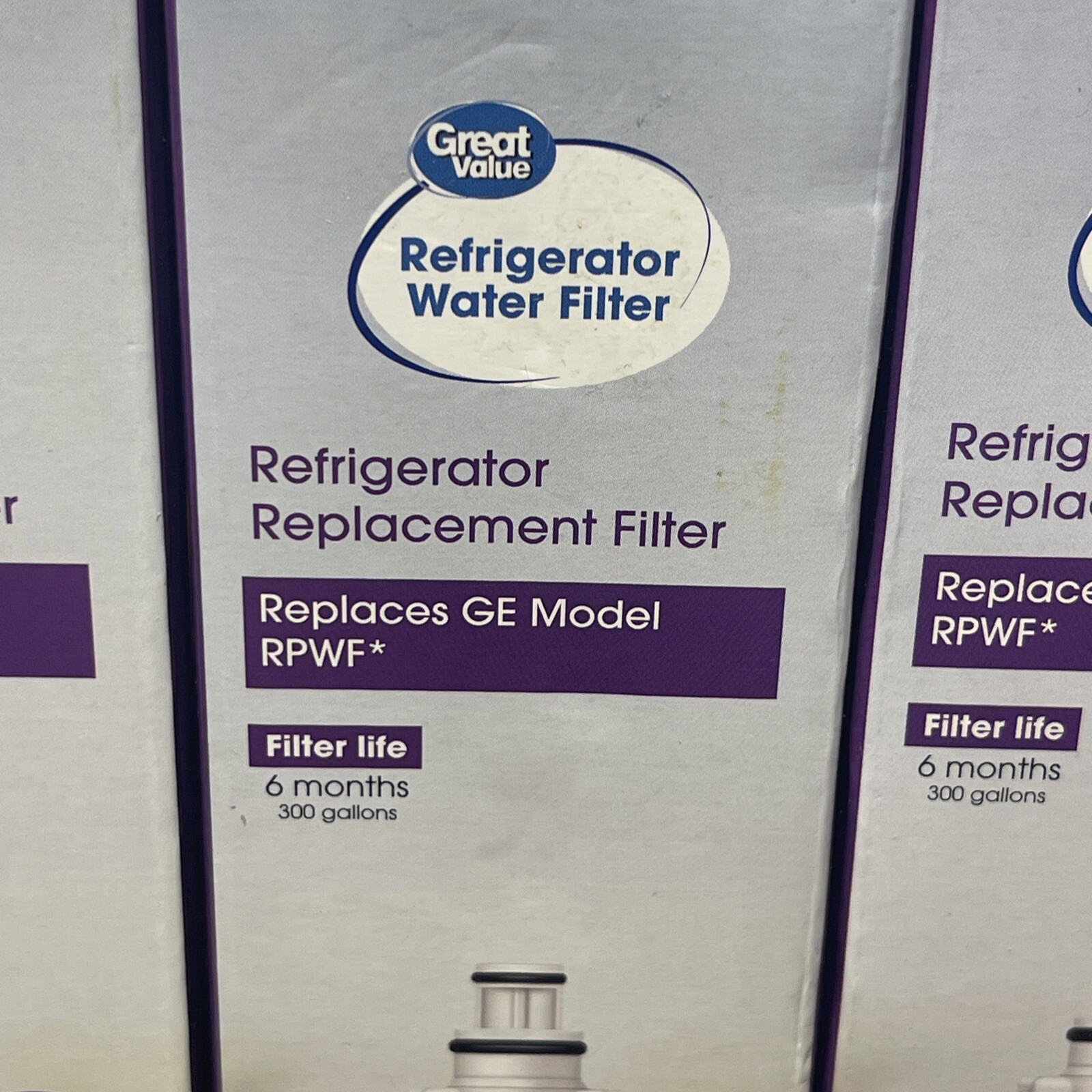 (3) Great Value Refrigerator Water Filter Replaces Ge Model RPWF 6months 300 gal