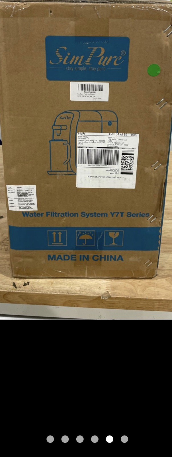 Y7T-A Countertop Reverse Osmosis Water Filter, NSF/ANSI 58 Certified, 5 Stage RO