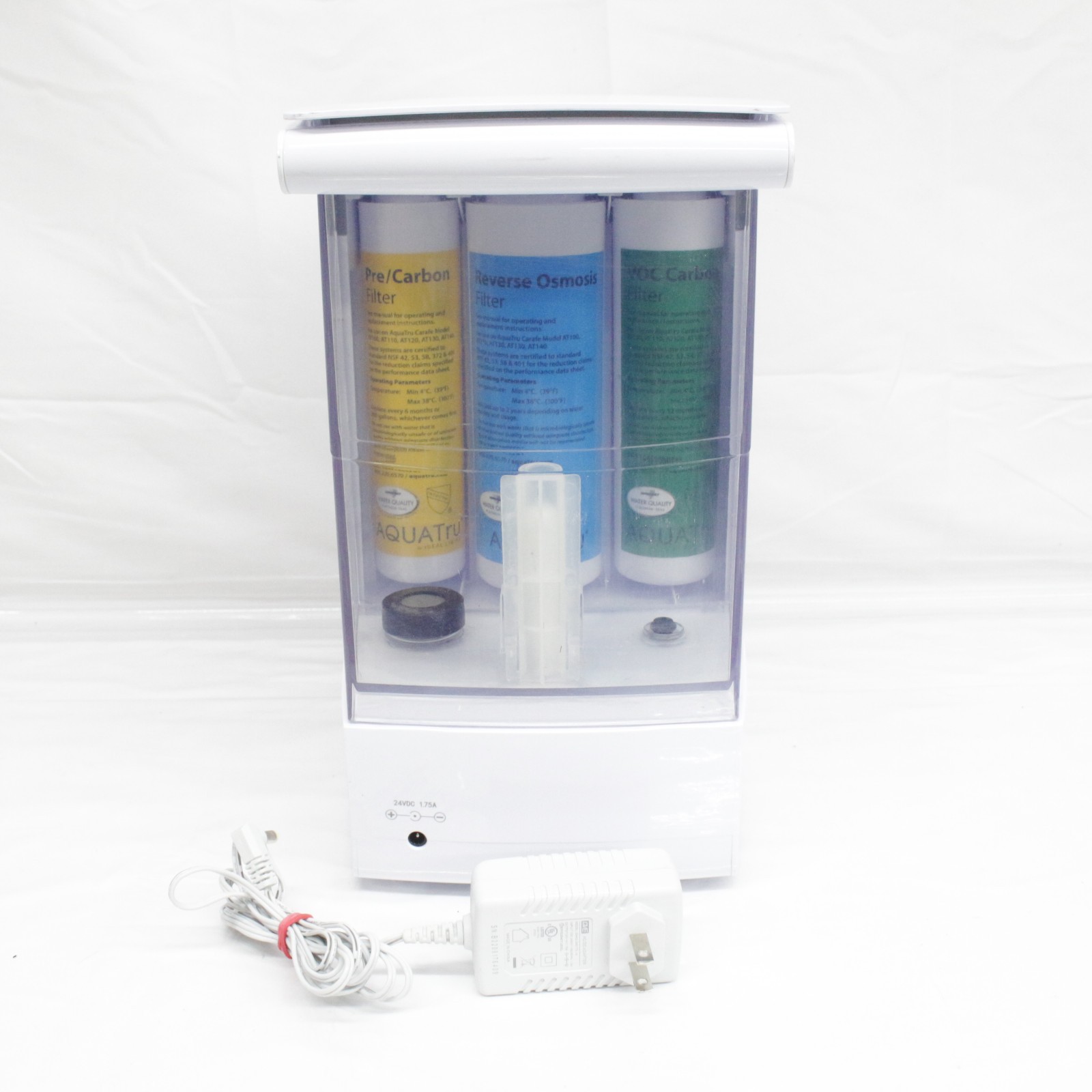Aquatru Carafe Countertop Reverse Osmosis Water Purifier AT100 Missing Carafe