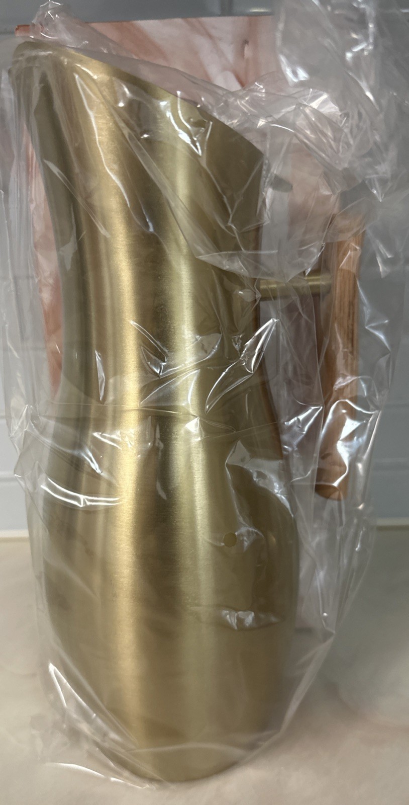 Invigorated Water Filter .5 Gal 64 Oz Alkaline Infused Pitcher Jug Gold Steel