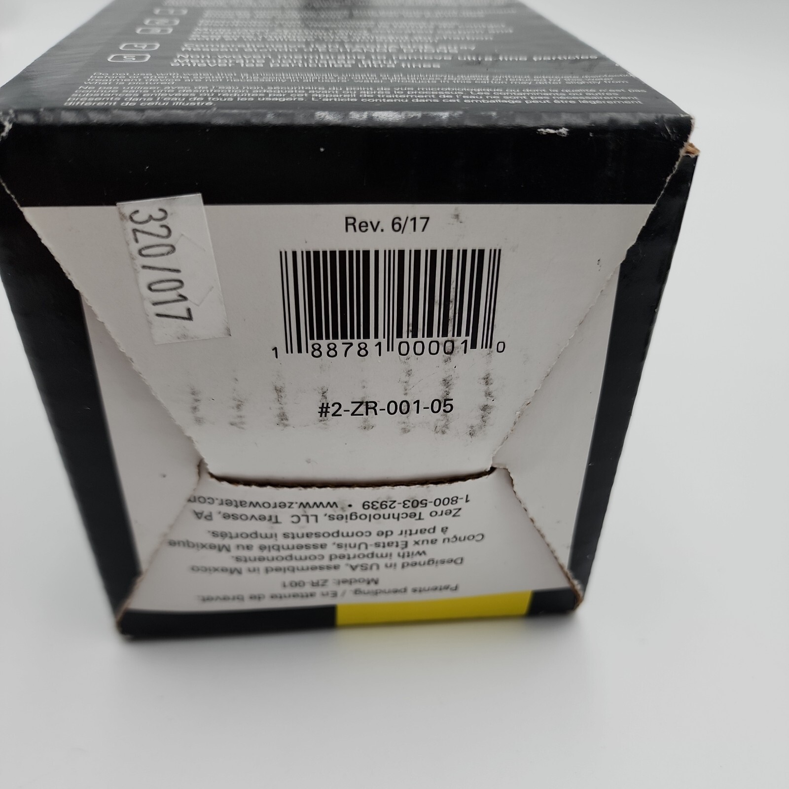 ZeroWater Pitcher Replacement Filter ZR-001 Sealed Zero Water open box