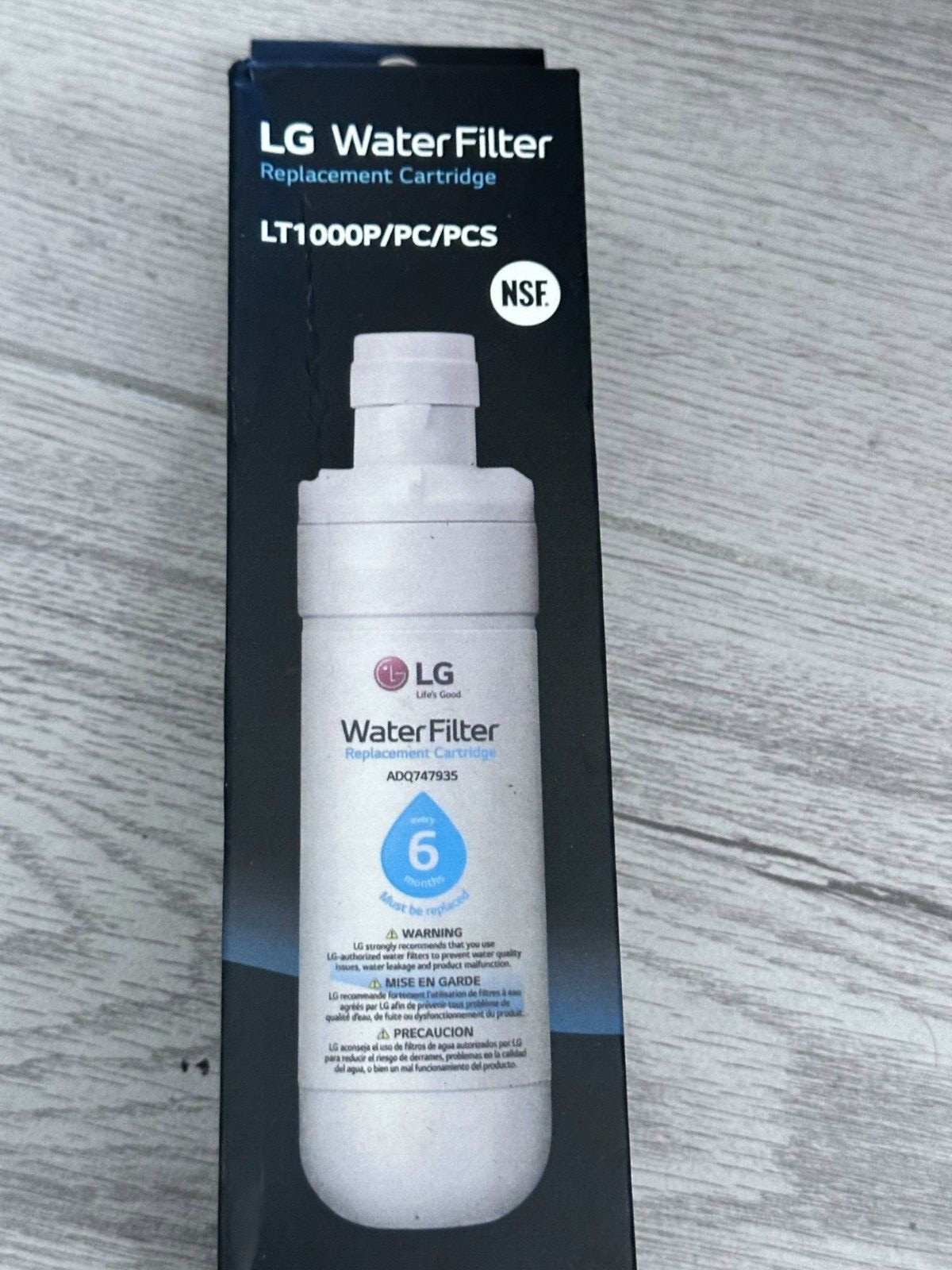 Genuine LG Water Filter Replacement Cartridge LT1000P/PC/PCS New