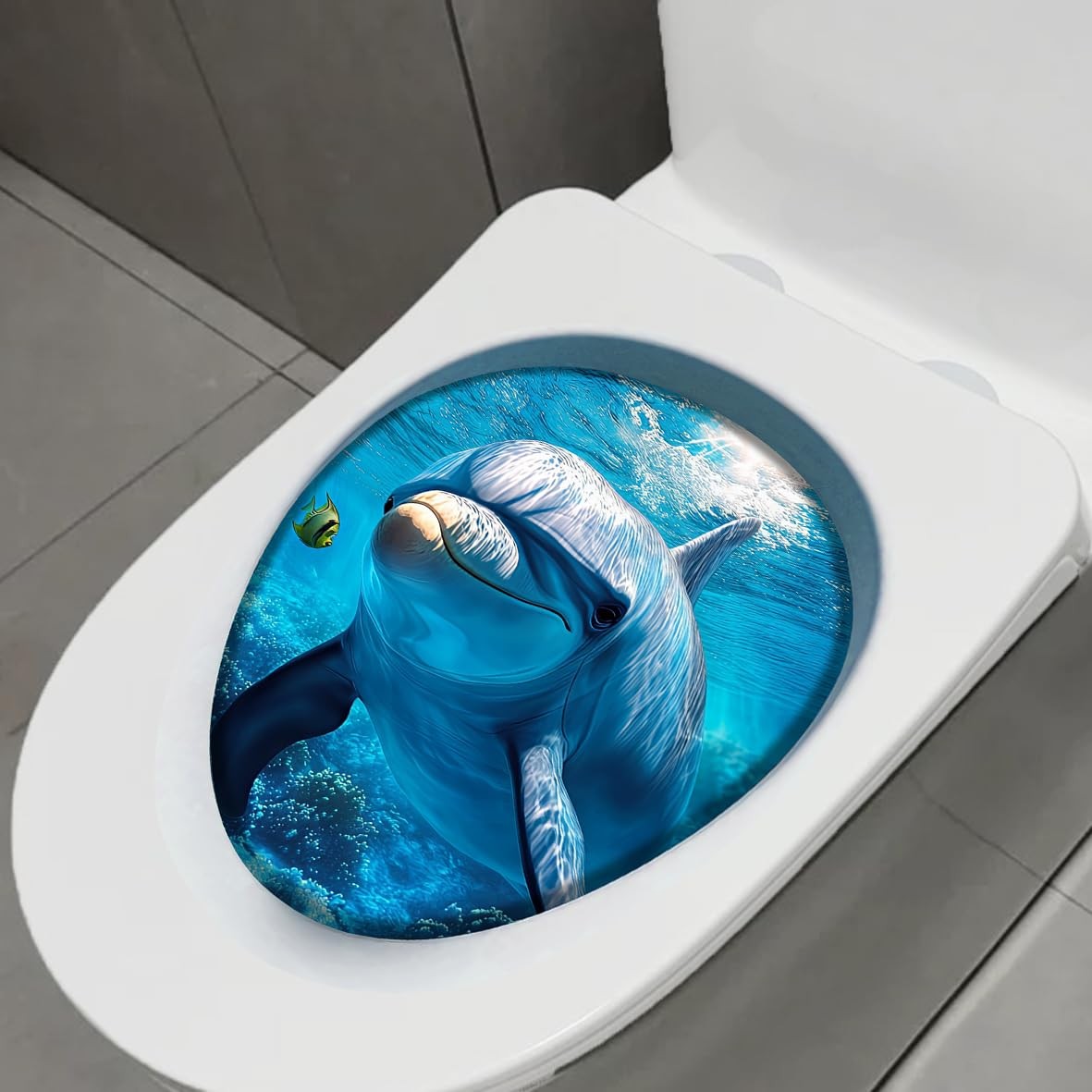 1Pcs Dolphin Decoration Stickers，Waterproof -Adhesive Cover Tank Decoration D…