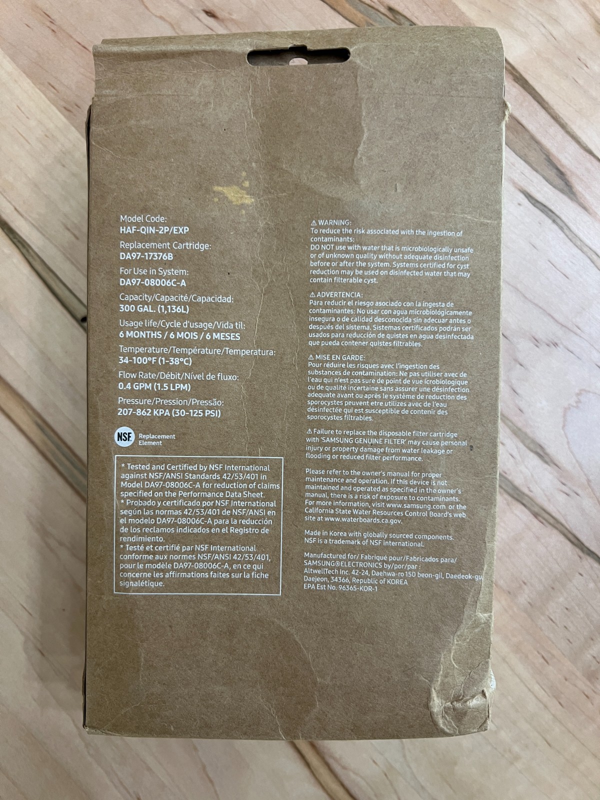 Samsung Genuine Refrigerator Water Filter HAF-QIN/EXP 2 Pack DA97-17376B Sealed