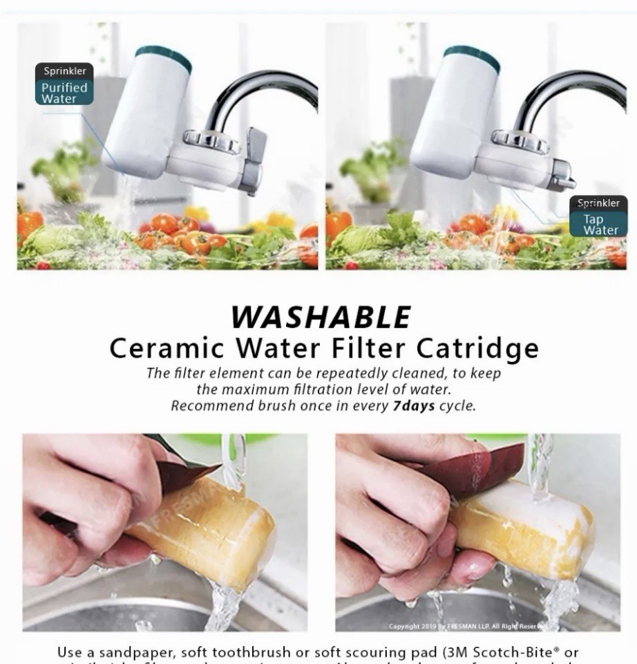 Tap Water Faucet Filter Purifier,Lead Chlorine Remover ABS Food Grade Material